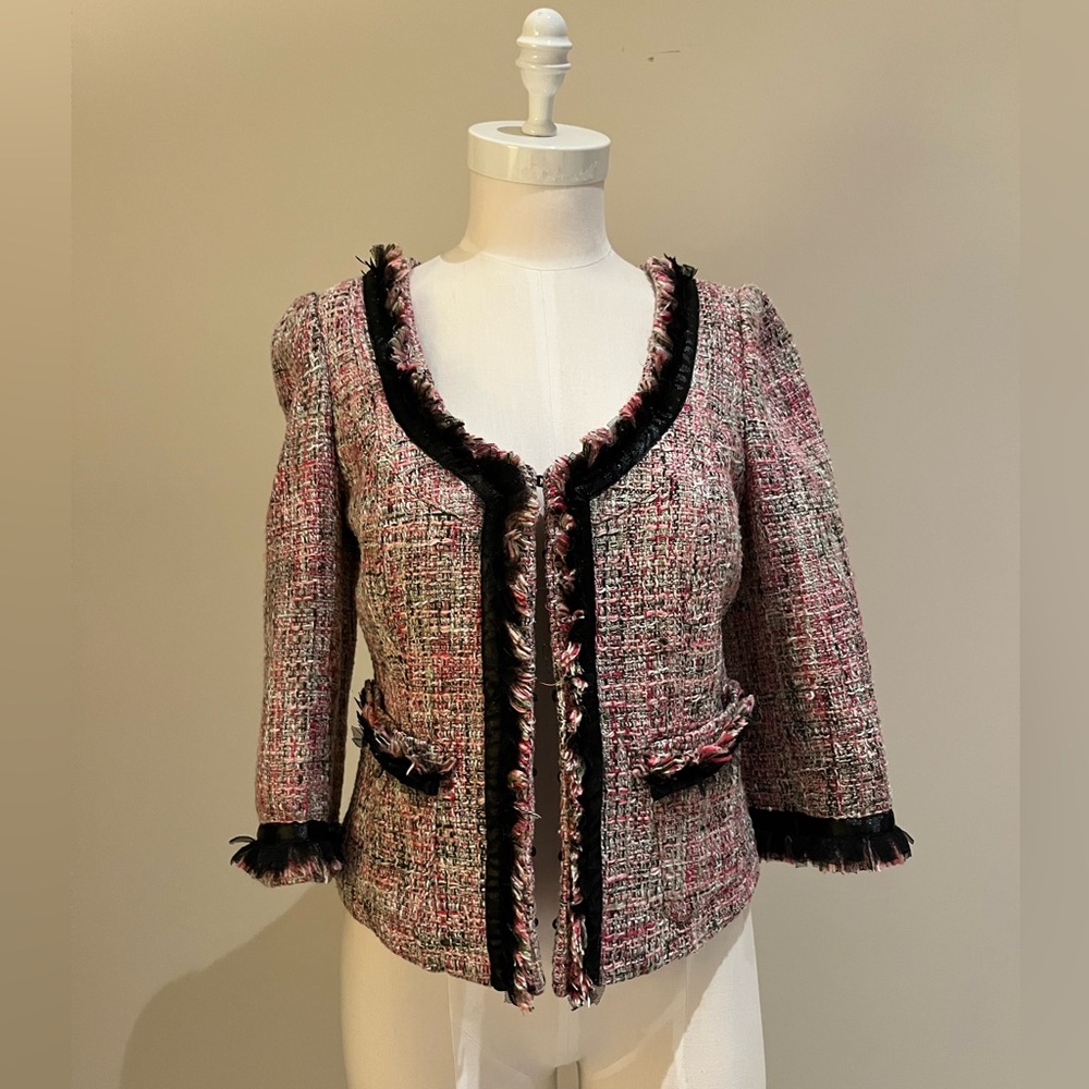 INC Pink Tweed Jacket